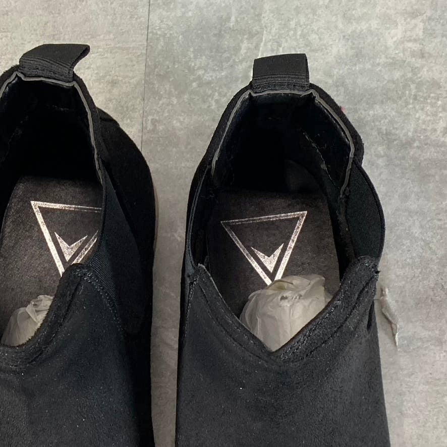 VANCE CO. Men's Wide Width Black Faux-Suede Marshall Chelsea Boots SZ 8