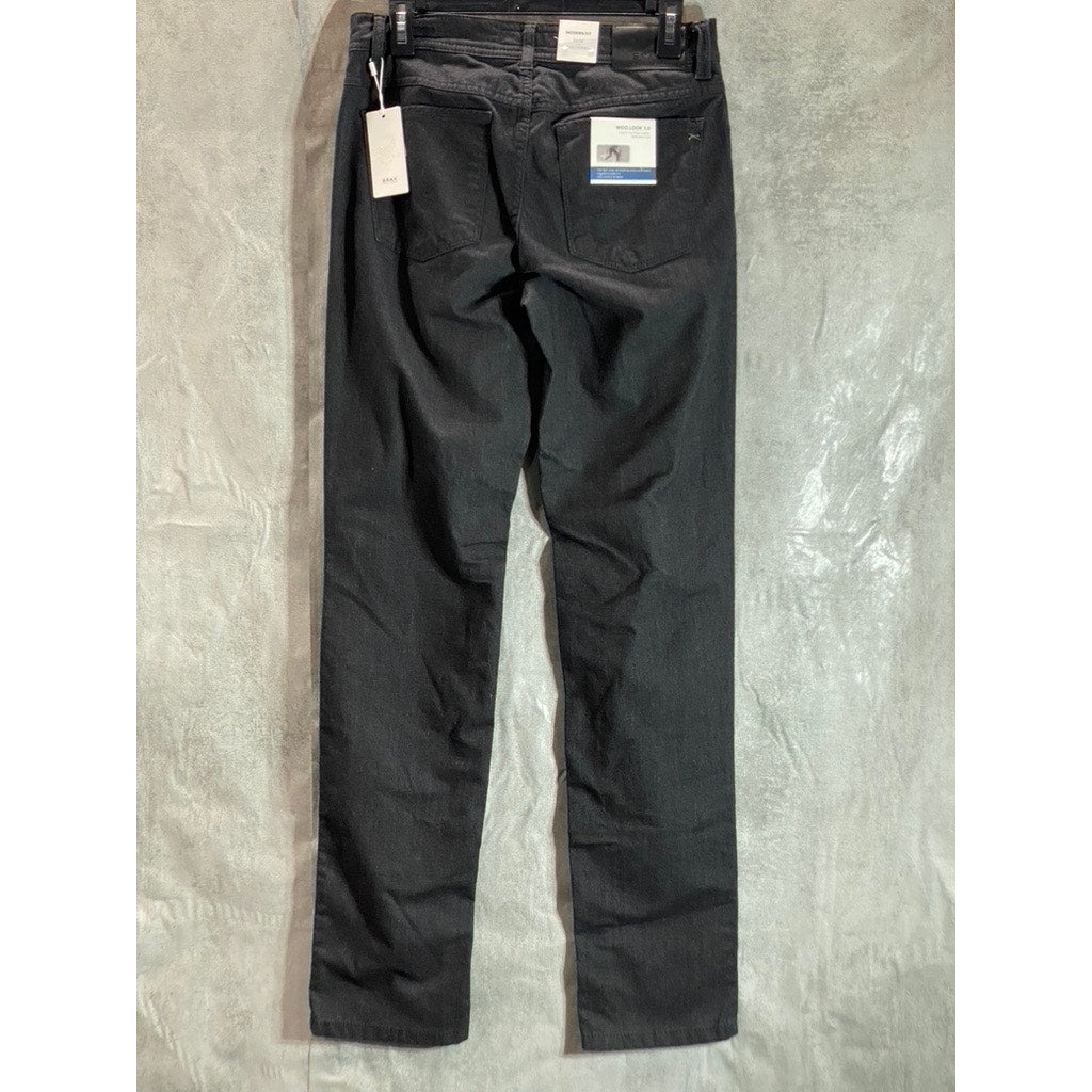 BRAX FEEL GOOD Men's Black Cooper Fancy Regular-Fit Denim Pant SZ 30X34