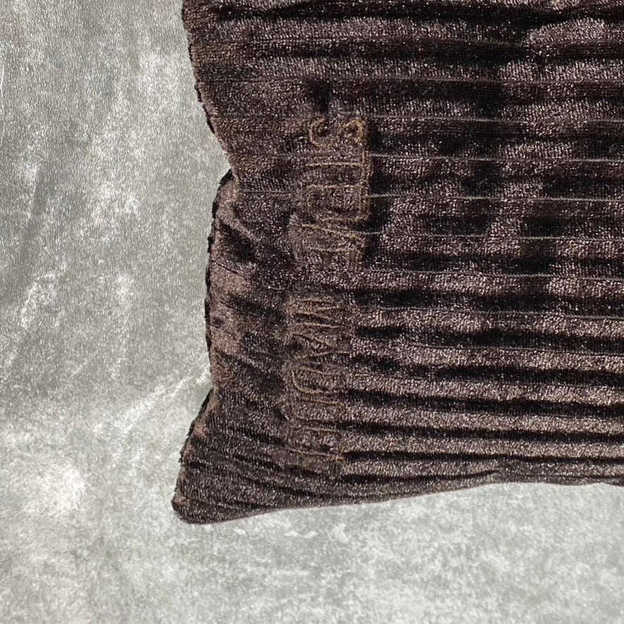 STEVE MADDEN Women's Brown Pull-Through Ribbed Velvet Puffer Scarf SZ OS