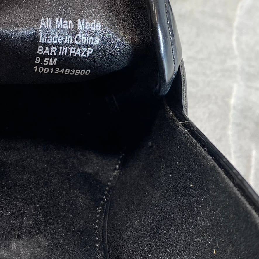 BAR III Women's Black Smooth Paz Lug-Sole Platform Slip-On Penny Loafers SZ 9.5