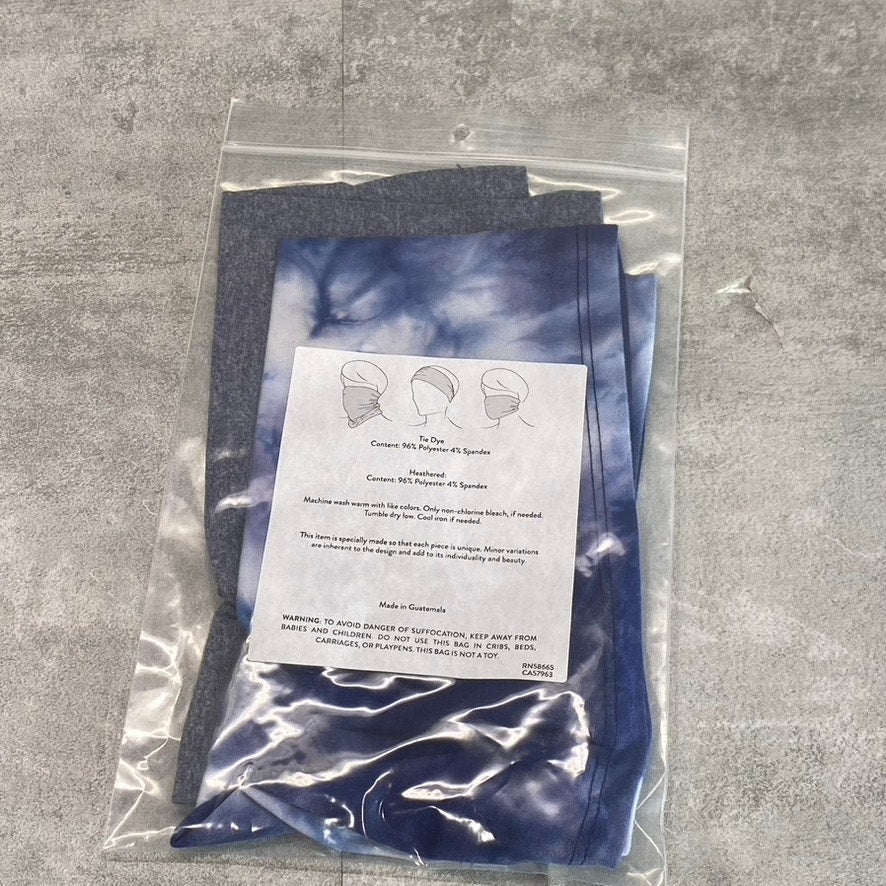NORDSTROM Kids Gray-Navy Tie-Dye 2-Pack Neck Gaiter SZ OS