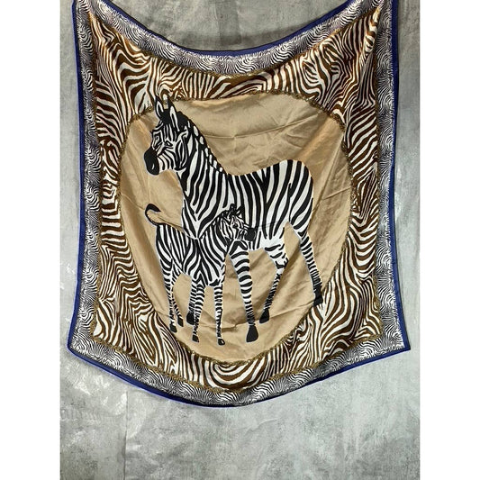 INC INTERNATIONAL CONCEPTS Women's Natural Zebra Graphic Square Scarf SZ OS