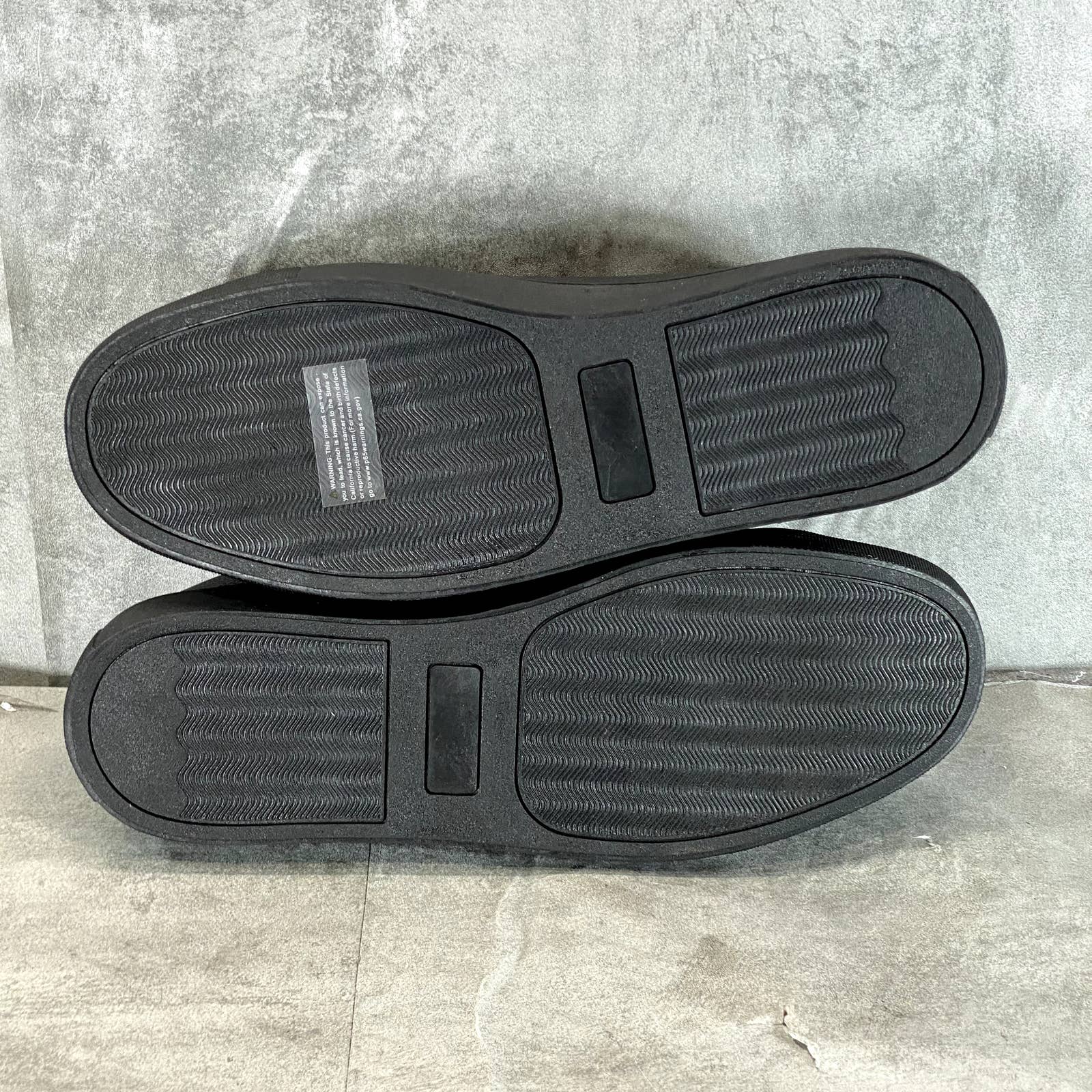 NEW YORK & COMPANY Men's Black Faux-Leather Cooper Low-Top Sneakers SZ 11