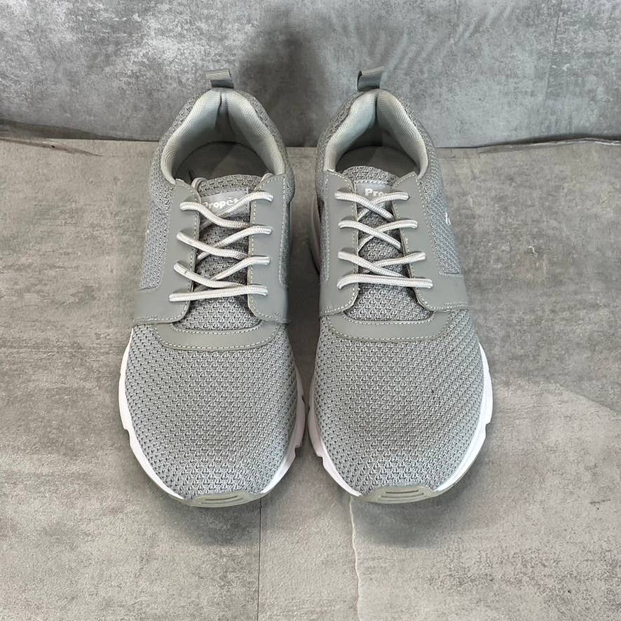PROPET Women's X Wide LT Grey Stability X Knit Lace-Up Walking Sneakers SZ 10.5
