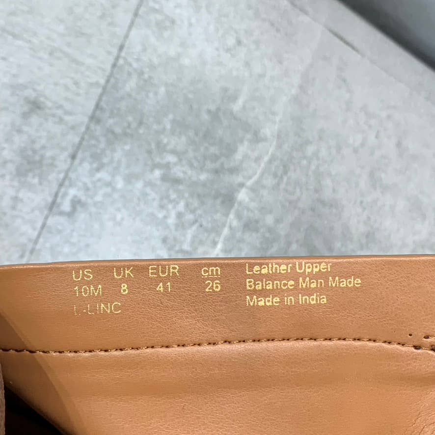 FRANCO SARTO Women's Brown Leather Linc Side-Zip Almond-Toe Booties SZ 10