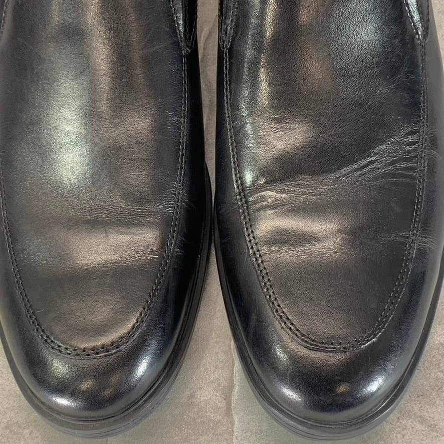 CLARKS Collection Men's Black Leather Whiddon Step Slip-On Plain Loafers SZ 13