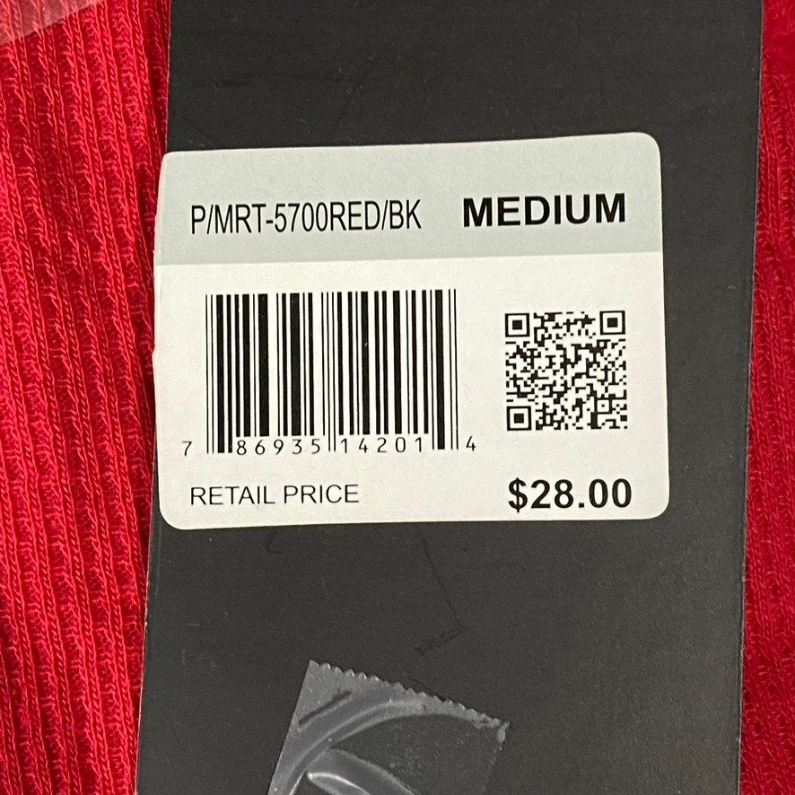 GALAXY BY HARVIC Men's Black/Red Two-Tone Crewneck Raglan Thermal T-Shirt SZ M