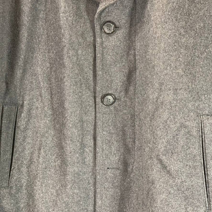 MICHAEL MICHAEL KORS Men's Charcoal Woolblend Button-Up Coat SZ 2XL