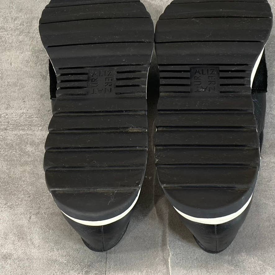 NATURALIZER Women's Black Suede-Leather Selah Slip-On Sneakers SZ 9.5