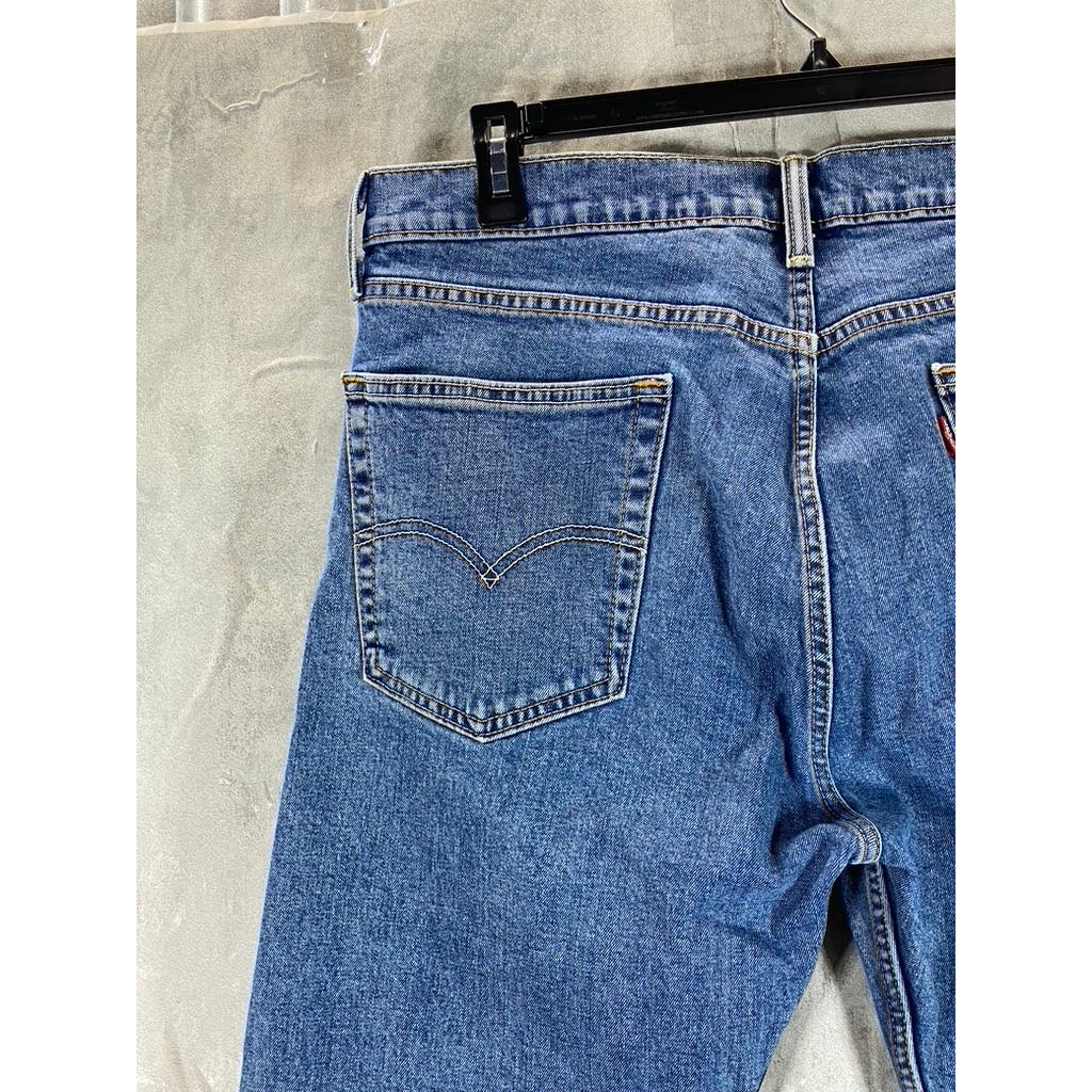 LEVI'S Men's Medium Wash 505 Regular-Fit Straight-Leg Denim Jeans SZ 36X29