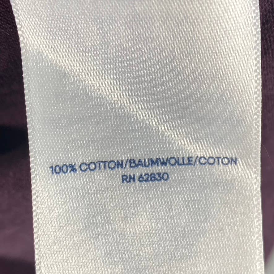 LANDS' END Men's Tall Burgundy Super-T Long-Sleeve Henley Shirt SZ M