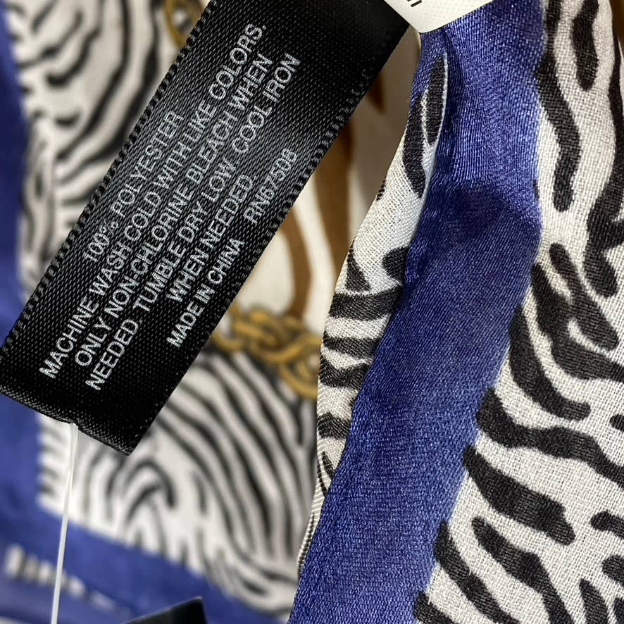 INC INTERNATIONAL CONCEPTS Women's Natural Zebra Graphic Square Scarf SZ OS