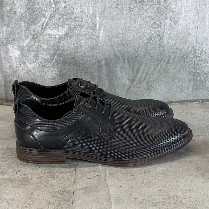 NEW YORK & COMPANY Men's Black Faux-Leather Cooper Lace-Up Oxford Shoes SZ 9.5
