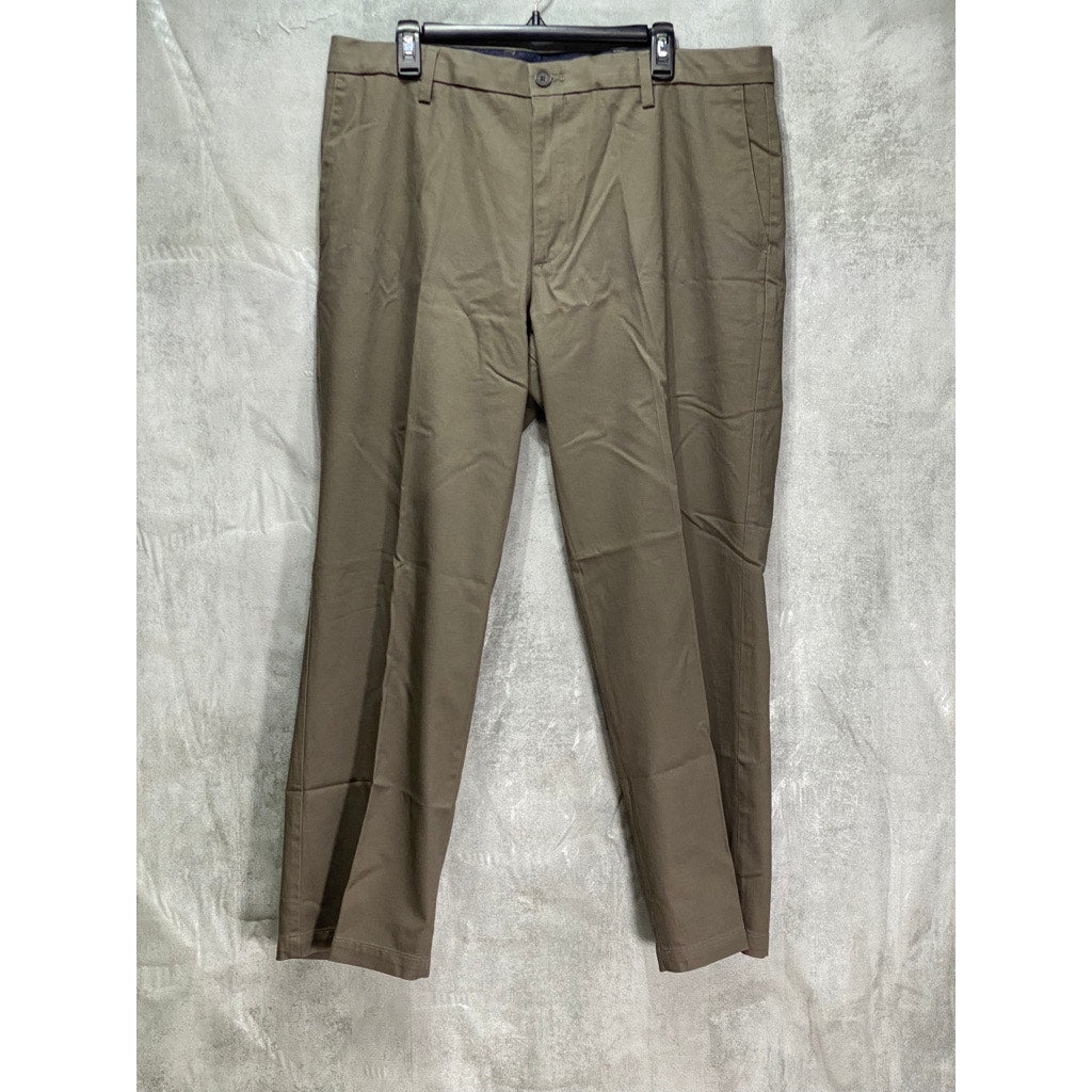 DOCKERS Brown Classic-Fit Stretch Signature Khaki Pants SZ 38X30