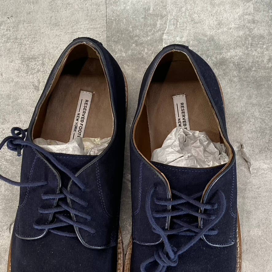 RESERVED FOOTWEAR NEW YORK Men's Navy Octavious Lace-Up Oxford Shoes SZ 8.5