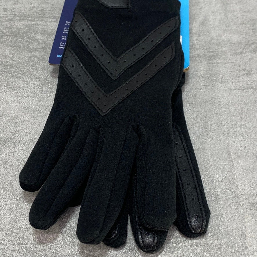 ISOTONER Signature Black SmartDRI Chevron Stretch Gloves SZ S/M