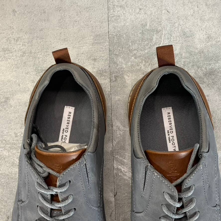 RESERVED FOOTWEAR NEW YORK Men's Grey Vertigo Lace-Up Oxford Shoes SZ 9
