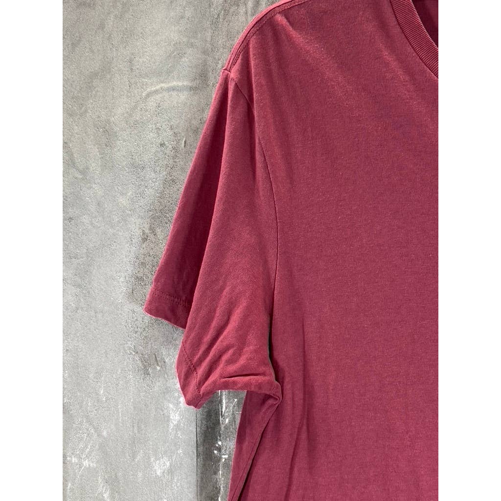 J.CREW Men's Burgundy Slim Washed Crewneck Short Sleeve T-Shirt SZ M