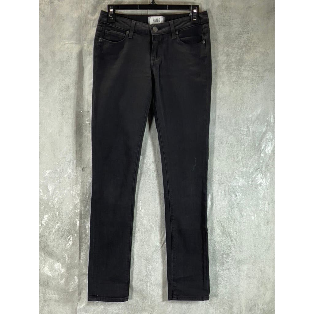 PAIGE Women’s Vintage Black Solid Jimmy Jimmy Low-Rise Skinny Jeans SZ 23