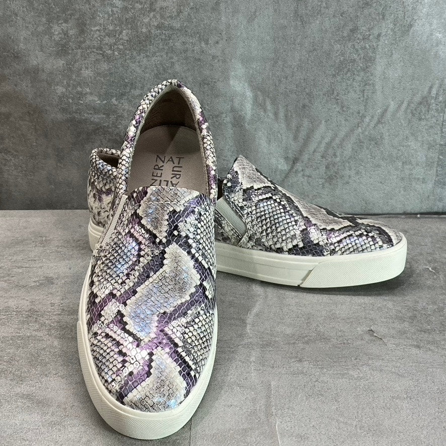 NATURALIZER Women's Mermaid Snake Leather Aileen Round-Toe Slip-On Sneakers SZ 8