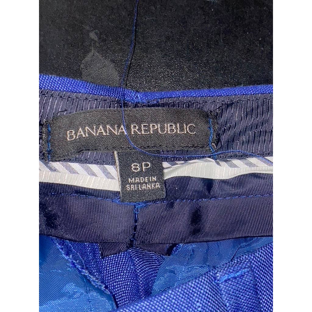 BANANA REPUBLIC Women's Petite Royal Blue Avery Straight Pant SZ 8P