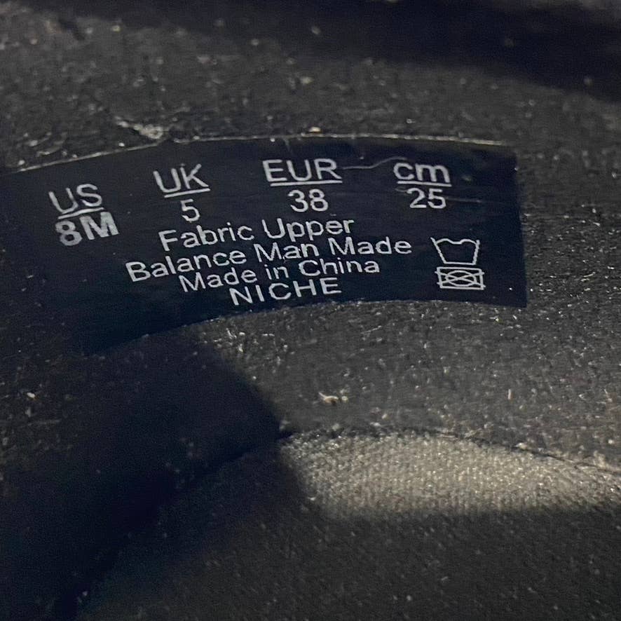 BZEES Women's Black Mesh Niche Washable Fabric Lightweight Slip-On Sneakers SZ 8