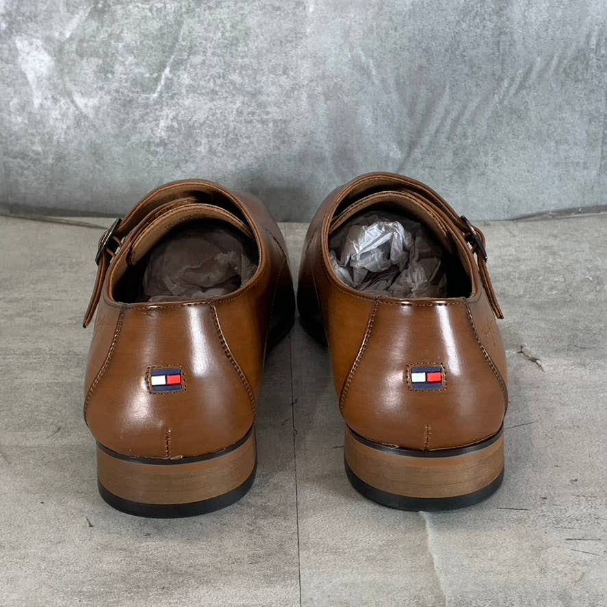 TOMMY HILFIGER Men's Medium Brown Summy Double Monk Strap Slip-On Loafers SZ 12