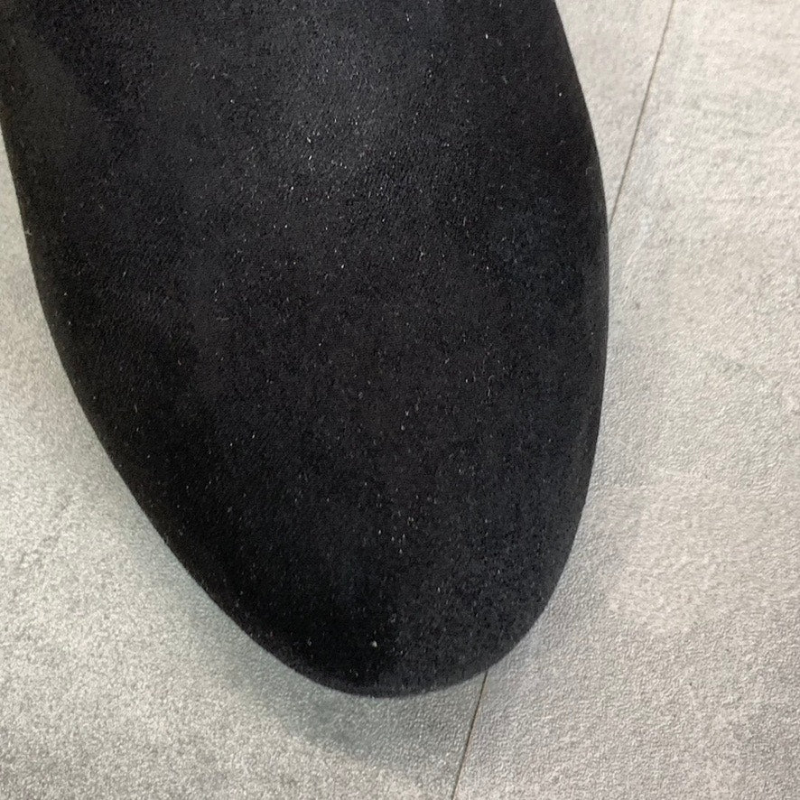 KAREN SCOTT Women's Black Microsuede Melanni Almond-Toe Slip-On Booties SZ 8