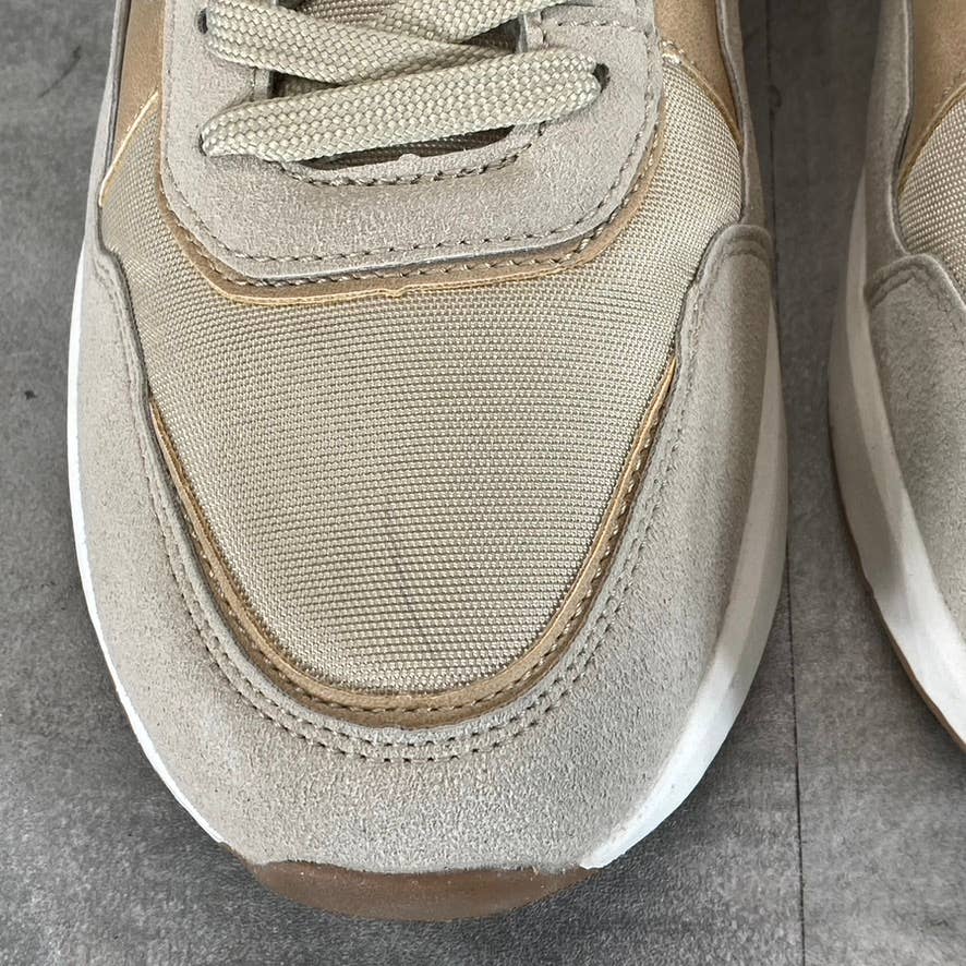 NEW YORK & COMPANY Men's Beige Harvey Low-Top Lace-Up Sneakers SZ 8.5