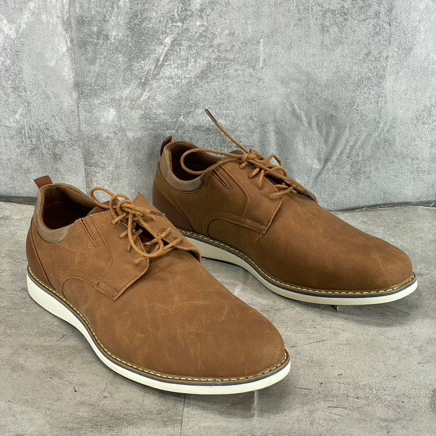RESERVED FOOTWEAR NEW YORK Men's Cognac Vertigo Lace-Up Oxford Shoes SZ13