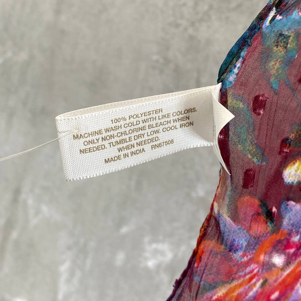 GIANI BERNINI Women's Wine Watercolor Floral Printed Wrap SZ OS