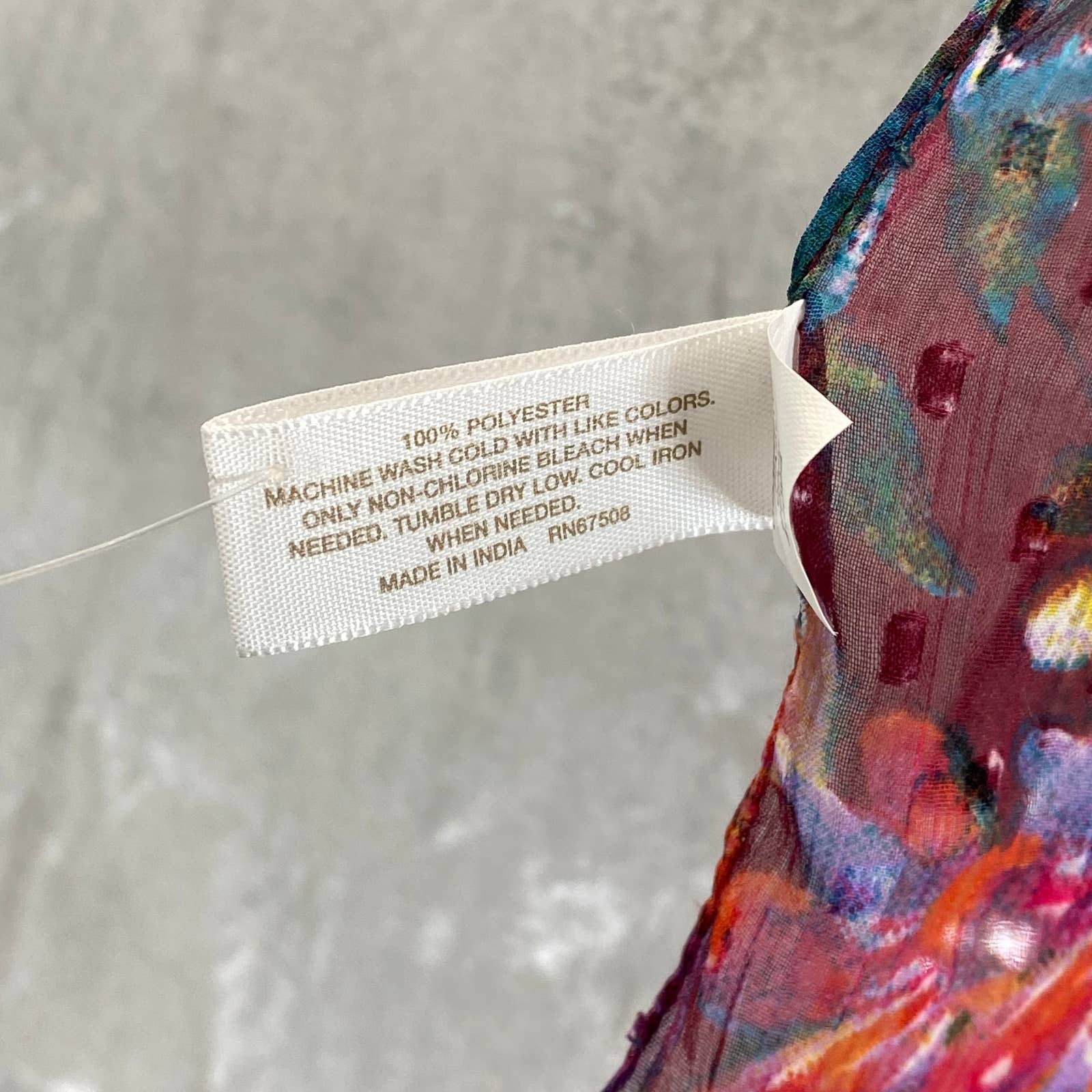 GIANI BERNINI Women's Wine Watercolor Floral Printed Wrap SZ OS