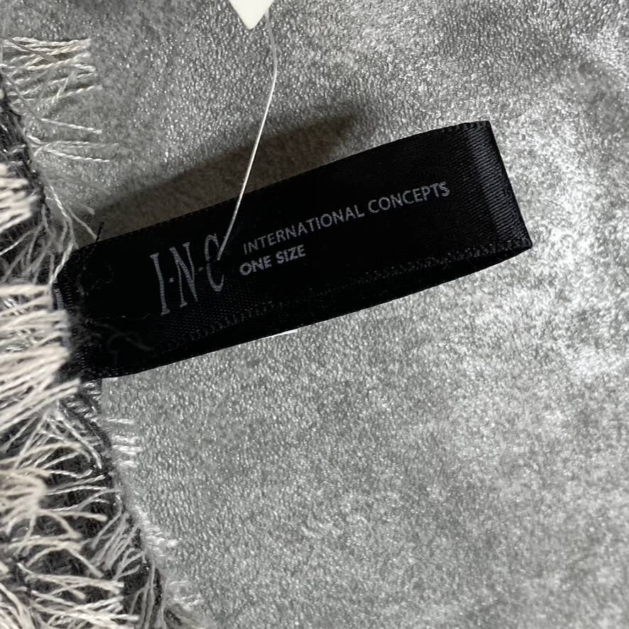INC INTERNATIONAL CONCEPTS Women's Black Two-Tone Shine Scarf SZ OS