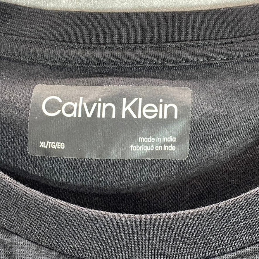 CALVIN KLEIN Men's Black/White Logo Graphic Short Sleeve Crewneck T-Shirt SZ XL
