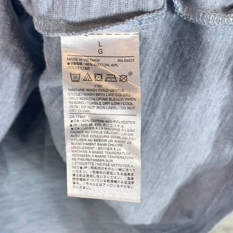 BANANA REPUBLIC Vintage Men's Light Blue Short-Sleeve Polo Shirt SZ L