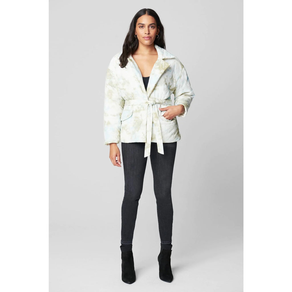 BLANK NYC Women's Perfect Day Hooded Quilted Belted Jacket SZ S