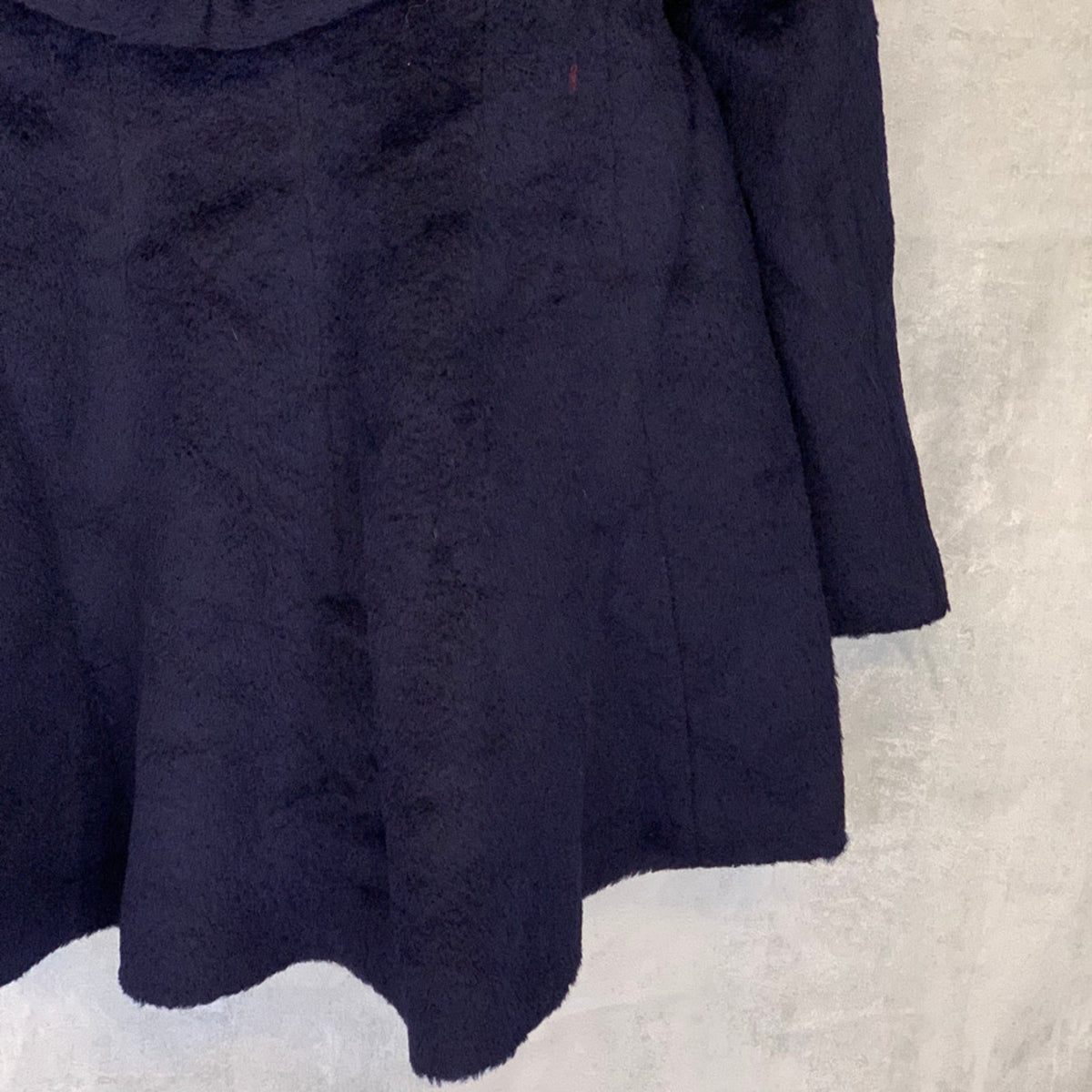 TRINA TURK Navy Grace Hooded Two-Button Belted Alpaca Coat SZ 6