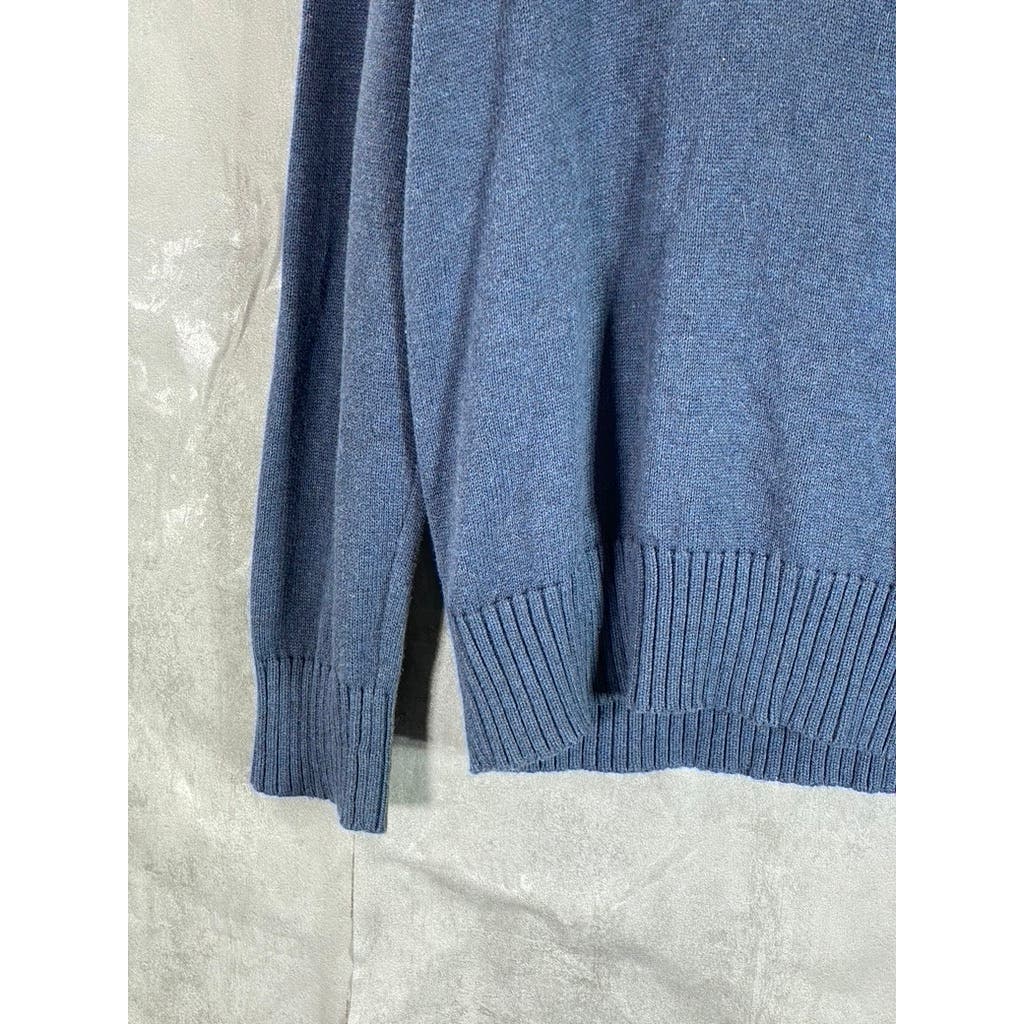 AMERICAN EAGLE OUTFITTERS Men's Blue Classic-Fit Mock Neck Pullover Sweater SZ L