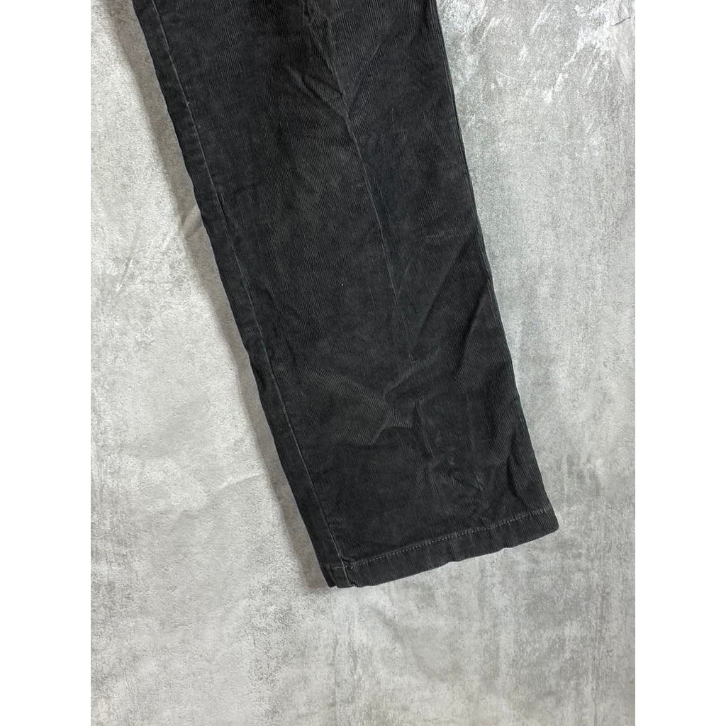 BOSS HUGO BOSS Men's Black Corduroy Regular-Fit Pants SZ 32R