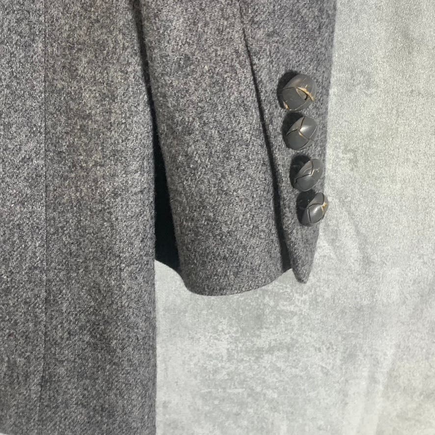 IMPERIAL BY HAGGAR Men's Heathered Gray One-Button Wool Sport Coat SZ 42L