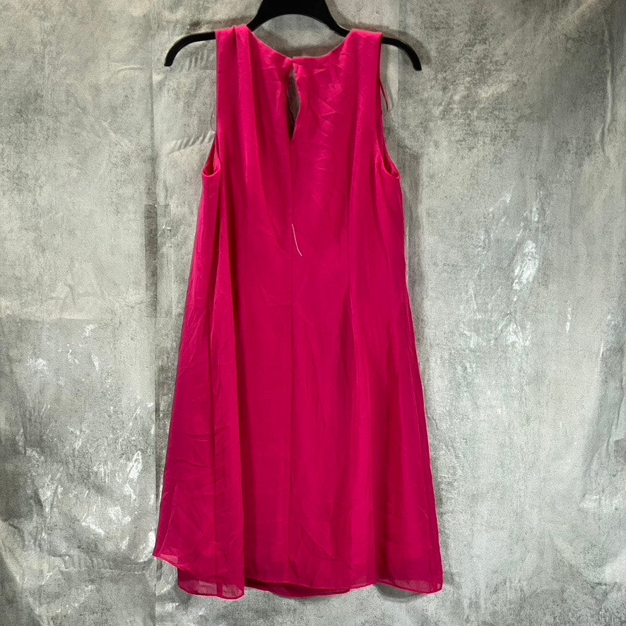 SLNY Fashion Scoop-Neck Sleeveless Chiffon A-Line Mini Dress SZ 10