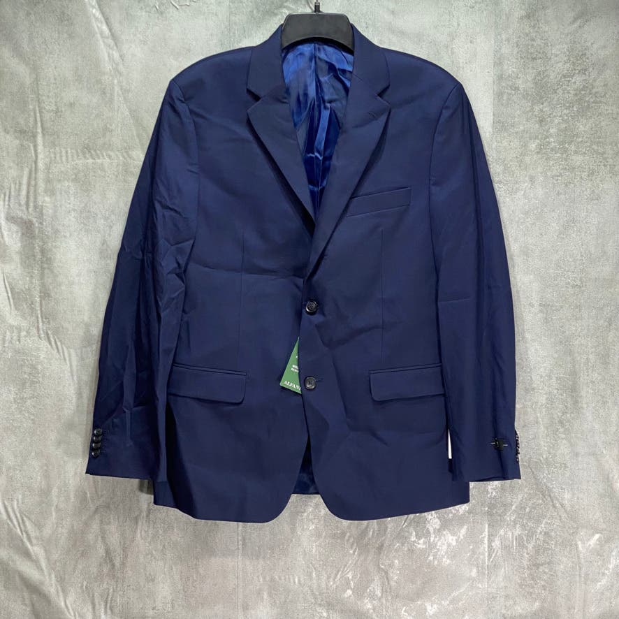 ALFANI Navy Classic-Fit Stretch Wrinkle Resistant Two-Button Regular Suit Jacket SZ 40R