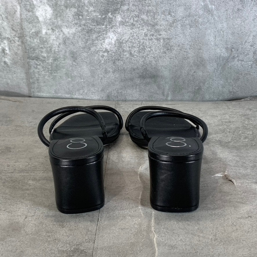 CALVIN KLEIN Women's Black Beccy Square-Toe Slip-On Sandals SZ 6