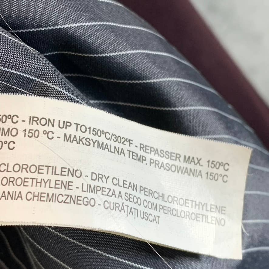 ZARA MAN Men's Burgundy Straight-Fit One-Button Blazer SZ L