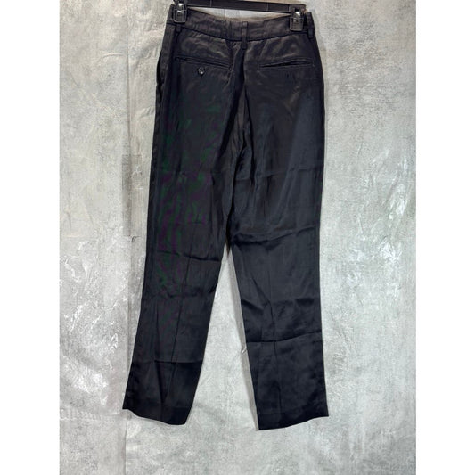 TRUSSARDI Women's Black Solid Tapered Trousers SZ 40 IT US 26/27