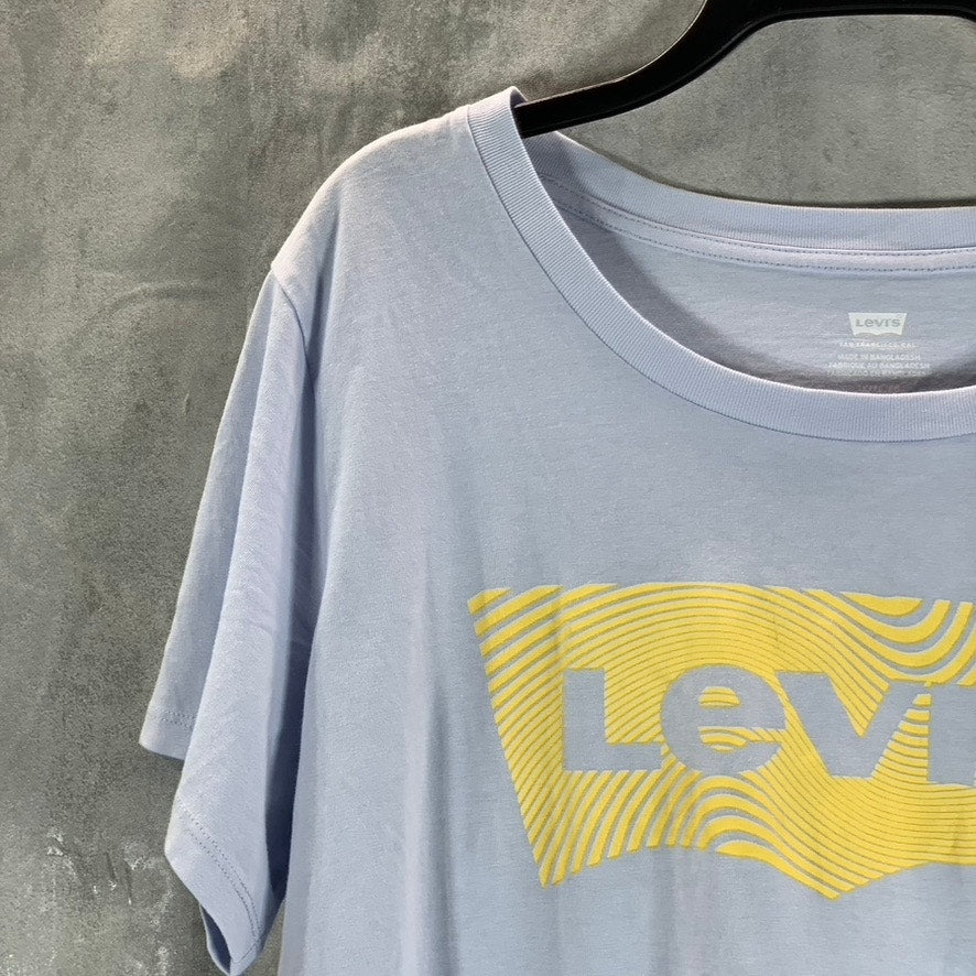 LEVI'S Women's Plus Waves Cool Dusk Crewneck Short-Sleeve The Perfect Logo Tee