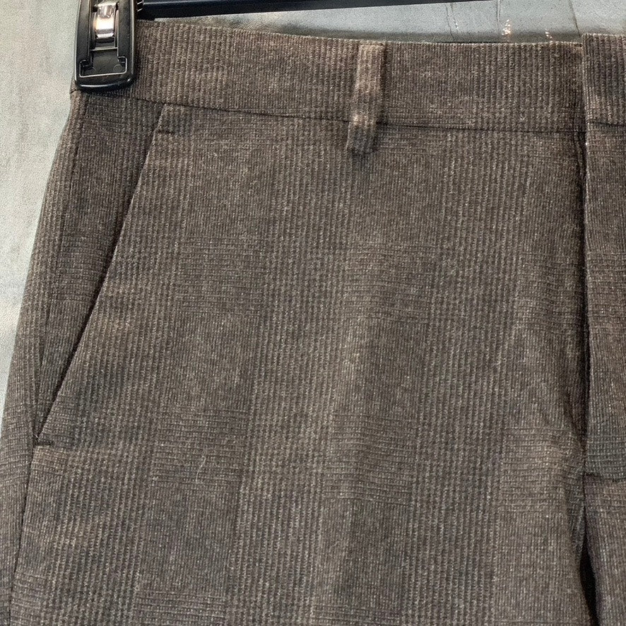 BONOBOS Men's Brown Plaid Tailored-Fit Dress Pants SZ 30X32