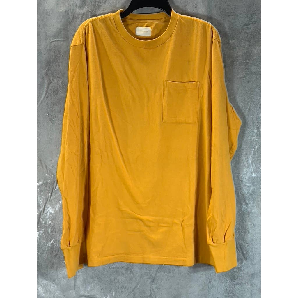 AIME LEON DORE Men's Mustard Crewneck Pullover Long Sleeve T-Shirt SZ L