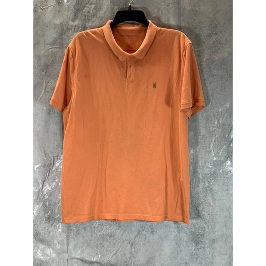 JOHN VARVATOS STAR USA Men's Papaya Peace Sign Pique Regular-Fit Polo Shirt SZXL