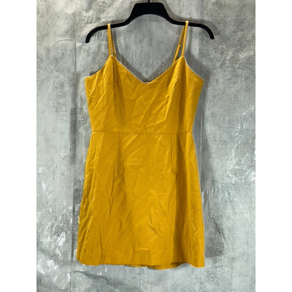 FRENCH CONNECTION Women's Beeswax Orange Summer Whisper V-Neck Sheath Dress SZ 8
